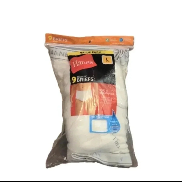 Hanes Mens 9-Pk. Solid Tagless Comfort Flex Briefs - Picture 1 of 5